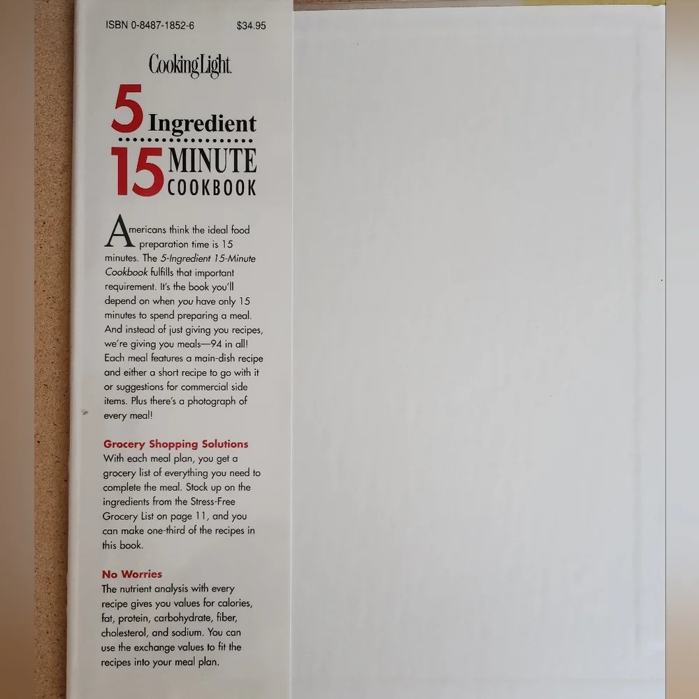 Cooking Light 5 Ingredient 15 Minute Cookbook